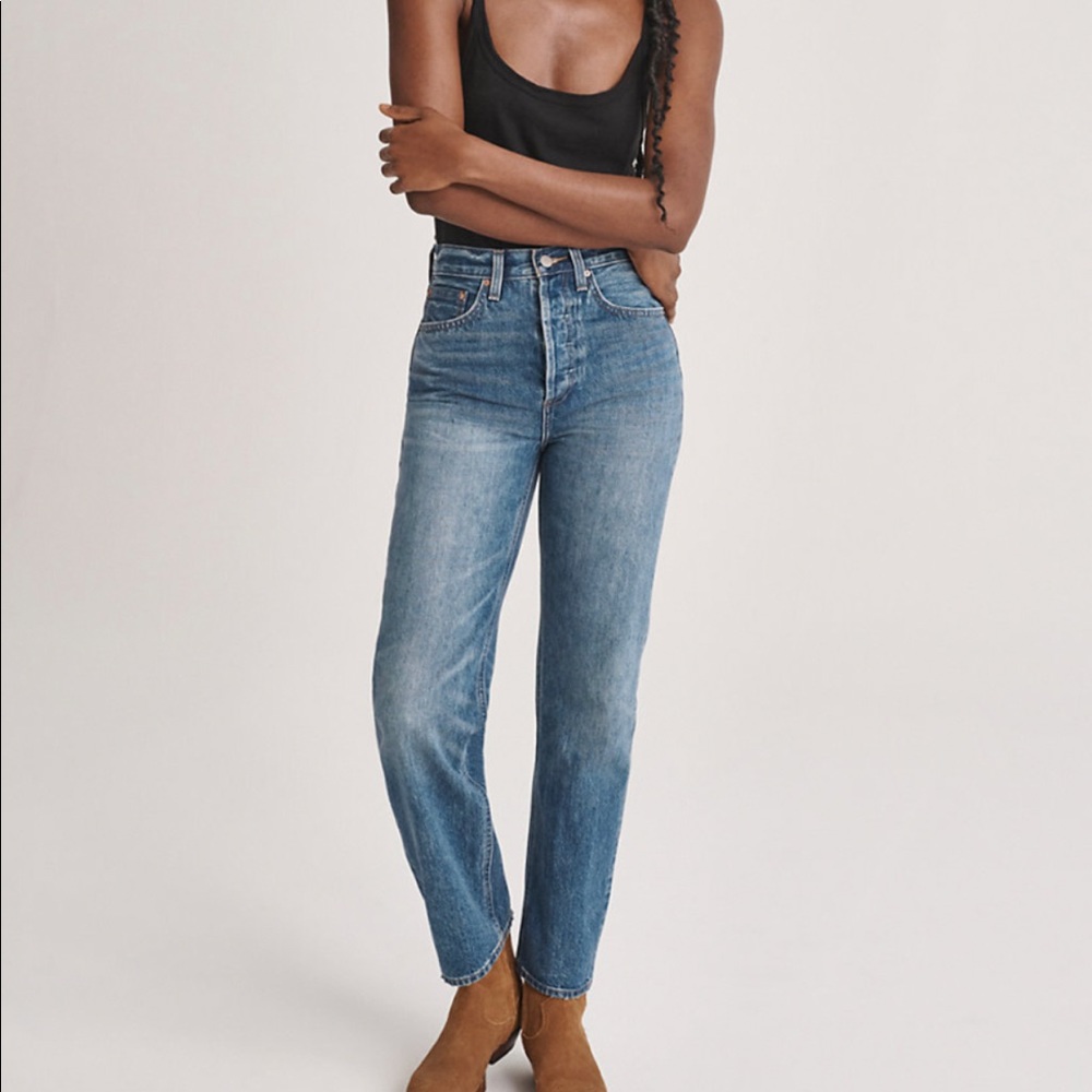 Denim Forum The Joni High Rise Loose 29L Dark Bleu N Stormy